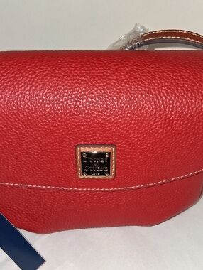 Dooney & Bourke Red Tomato Peddle Leatger Handbag Purse NEW NWT